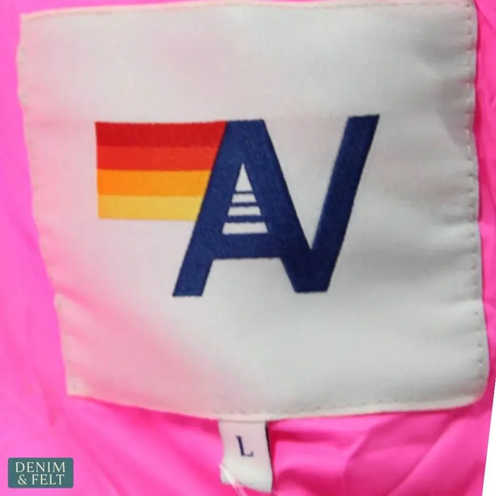 Aviator Nation Neon Pink Windbreaker Jacket Retro Surf Colorblock‎ Men Large